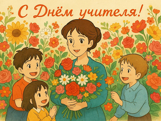 С днем учителя.